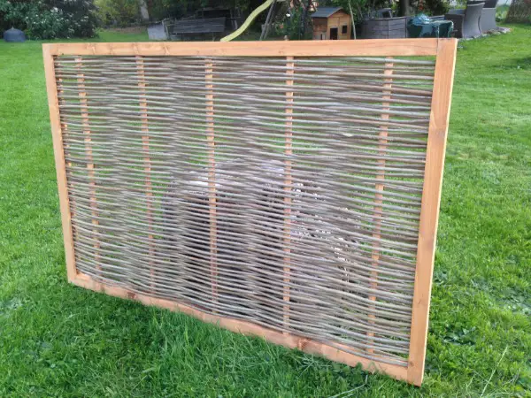 Robinienzaun mit Rahmen, 180x120cm