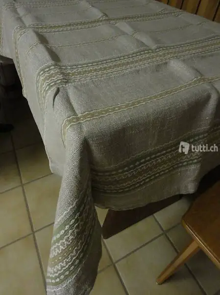  Tischtuch, Tischdecke, Tischwäsche, Leinen Handarbeit