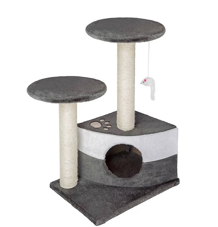 Kratzbaum Tommy grau/weiss