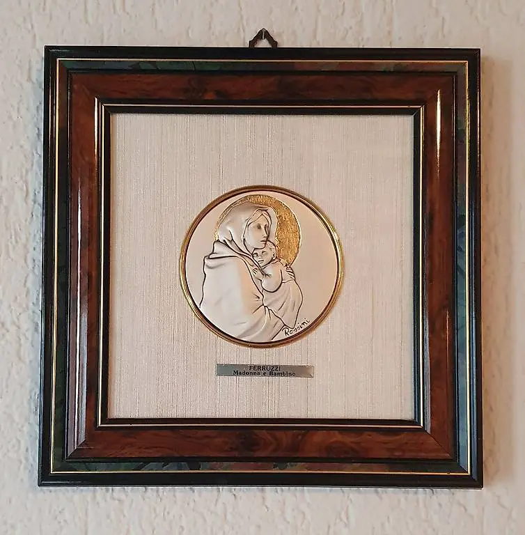 Quadro in argento / Silberne Malerei / Madonna e Bambino