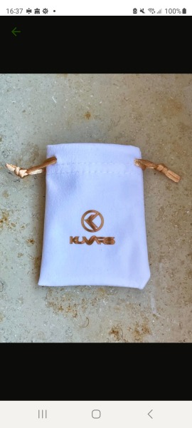 Premium Schmuckbeutel Weiss Bronxe Aufbewahrung