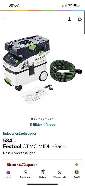 Festool Industriesauger CTMC MIDI I-Basic Neu