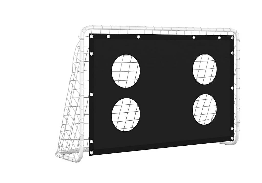 Fussballtor mit Torwand Stahl 184x61x122 cm