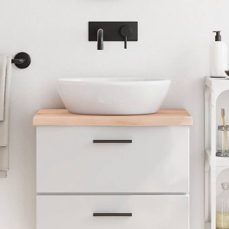 Waschtischplatte 60x40x (2-4) cm Massivholz Unbehandelt