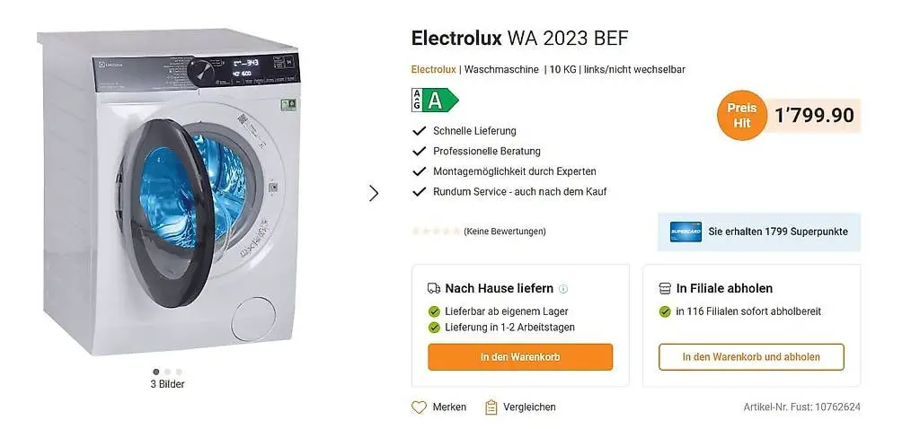 Electrolux WA 2023 BEF / NEU
