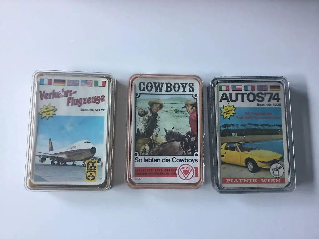 quartette spielkarten drei verschiedene alt (4)