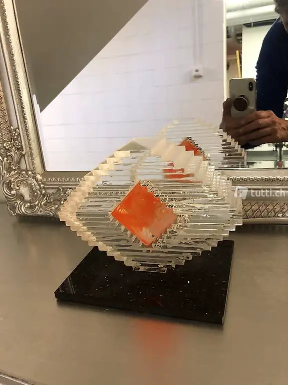 Glaskunst Dekoobjekt, 20cm b x 10cm t