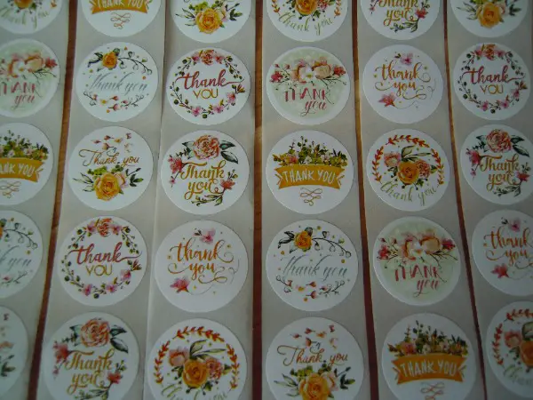  100 neue "Thank You" Sticker / Kleber (Danke Aufkleber)