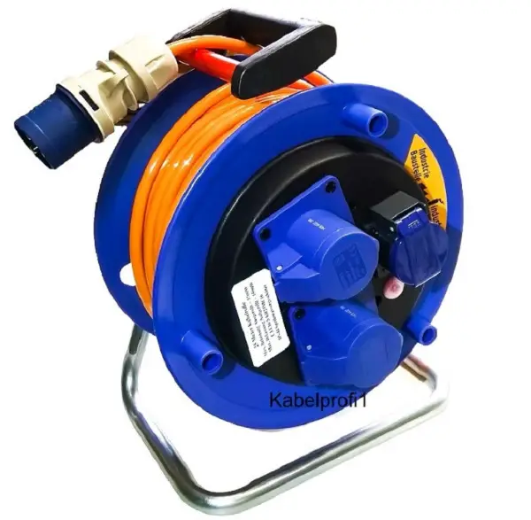 Neue 25 Meter Pur Campingkabelrolle stabil 3x2,5mm2 IP44