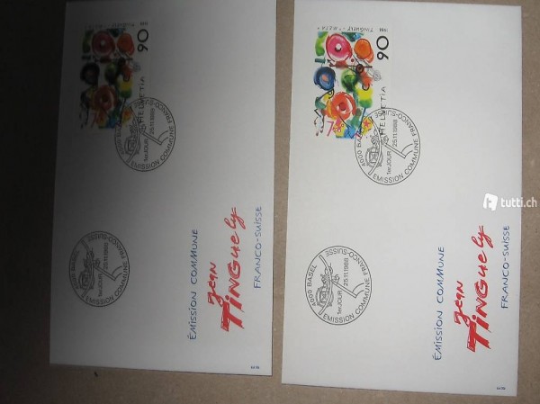 Briefmarken 2 x Tinguely Ersttagsbrief
