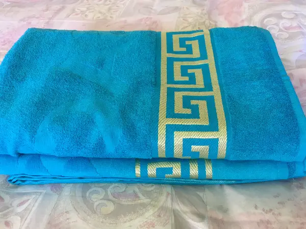 Badetuch Frottee Strandtuch Tücher hellblau schwarz türkis