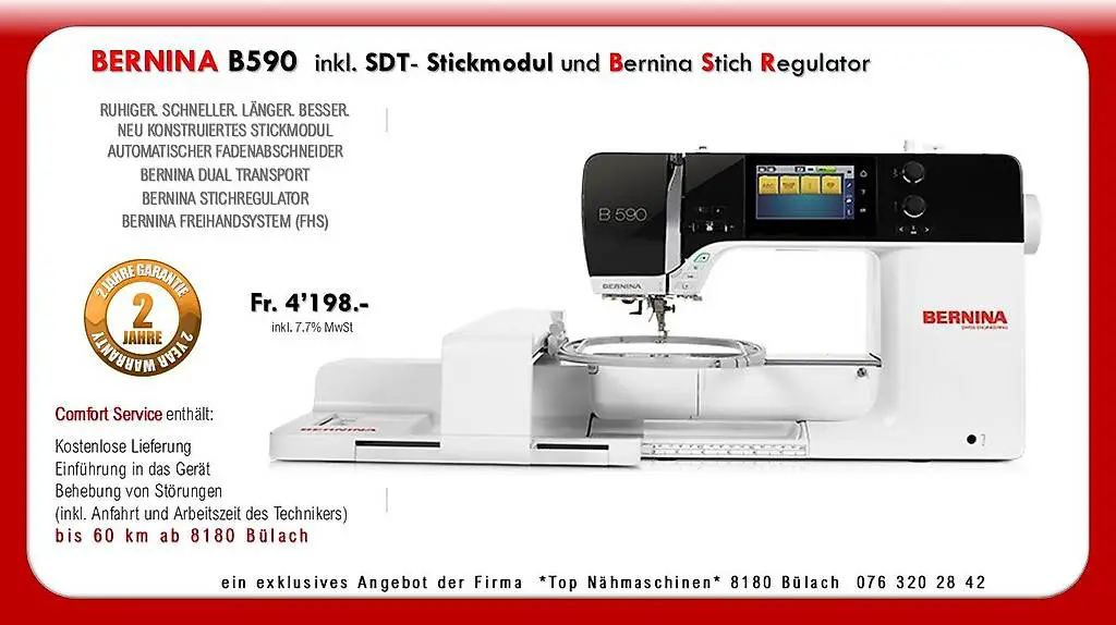 Bernina 590 + Stickmodul & BSR
