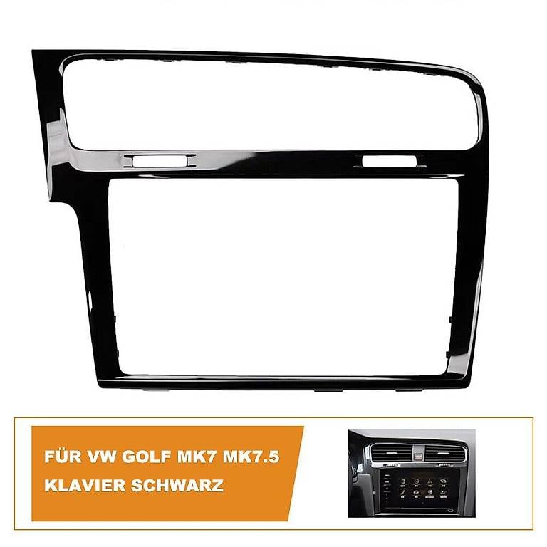 VW Golf 7 7.5 Klavier schwarz 9.2" MIB Radio Rahmenplatte