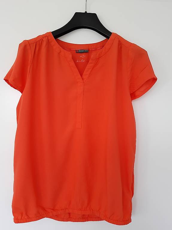 Orange kurzarmbluse