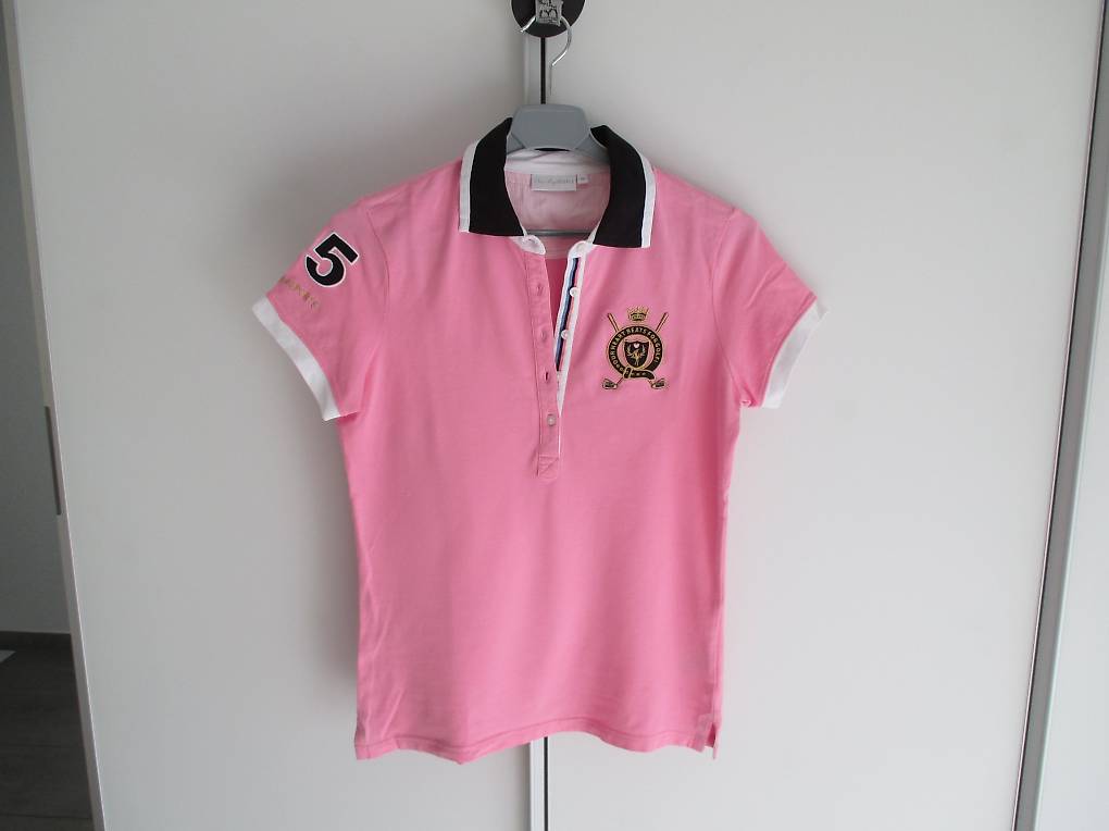 Polo Shirt von Daily Sports, pink/schwarz, Gr. M