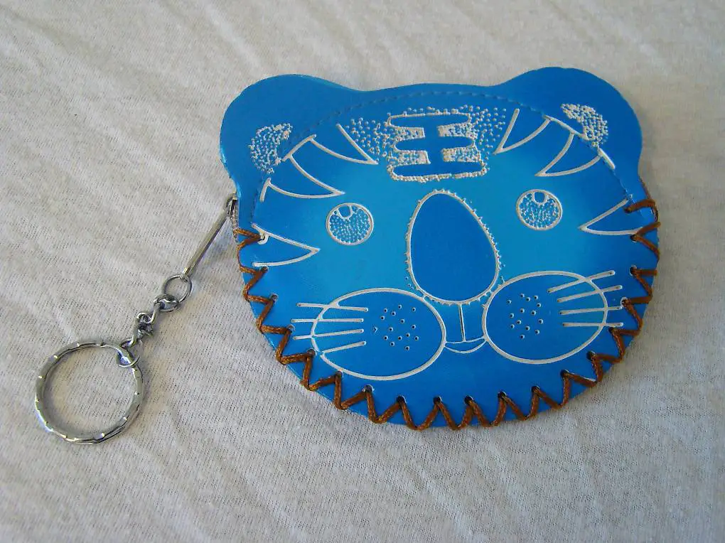 Kinderportemonnaie, Portemonnaie mit Anhänger Motiv Katze