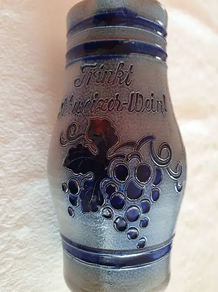  Steingut Krug Trinkt Schweizer - WeinVOLG 1/2 Liter