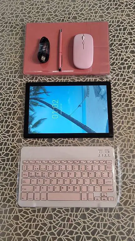 Tablet Android 5 G rosa +mouse + tastiera + penna