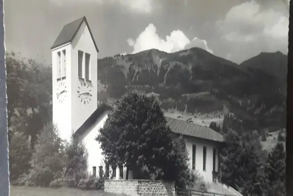 rare Ansichtskarte Lenk i.S. Protestantische Kirche