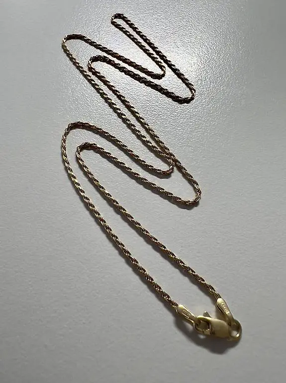 Goldkette, Zopfmuster, 14 K, L= 51.5 cm, B= 1 mm, G= 3,90g