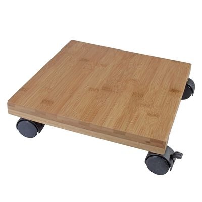  vidaXL Nature Pflanzenroller Quadratisch 30x30 cm Braun BPC