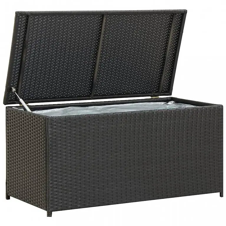 NeuGartenbox Poly Rattan 100x50x50 cm Schwarz