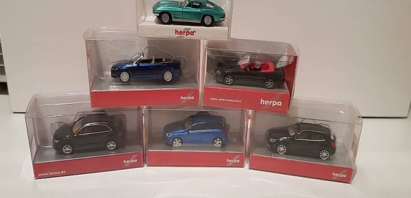 Diverse Herpa Auto 1:87 zb Mercedes, Audi, Chevrolet