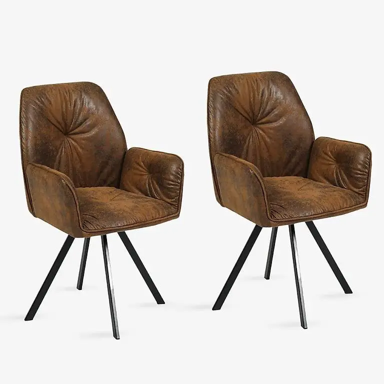 MEUBLE COSY Esszimmerstühle Drehbar 2er Set Küchenstuhl Pols