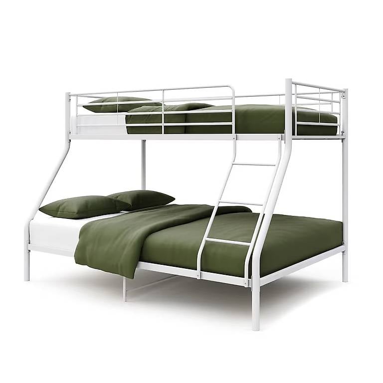 Etagenbett LUANA mit 3 Liegeflächen weiss