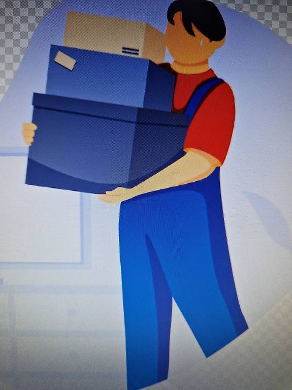 Umzughelfer fahrer ich helfe ihnen