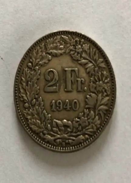 2 Fr. Münze 1940