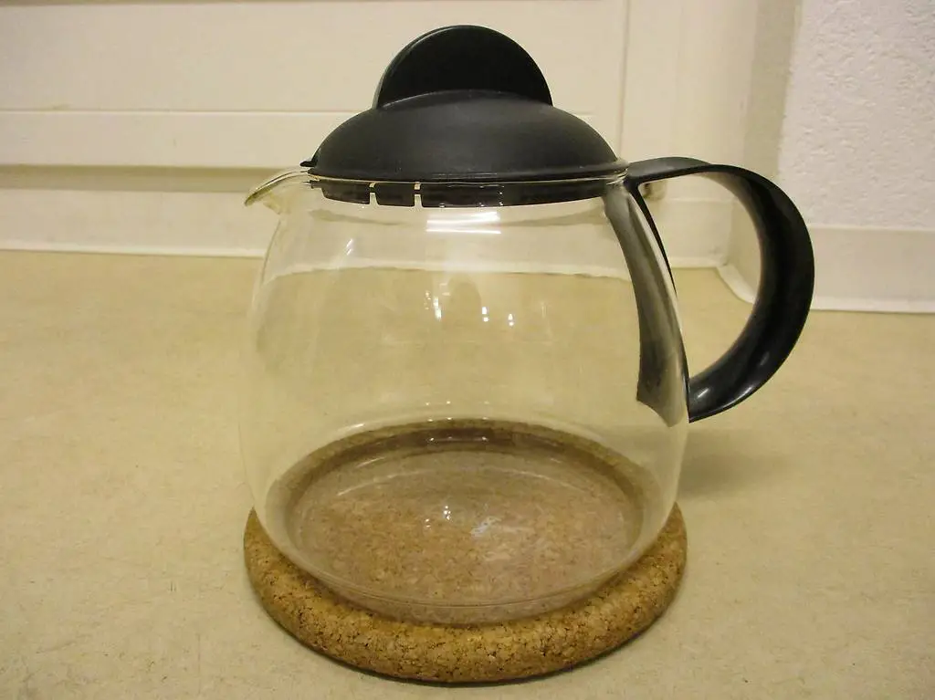 Glas-Krug Kanne Bodum 1860 mit Kork-Untersetzer Tee Kaffee