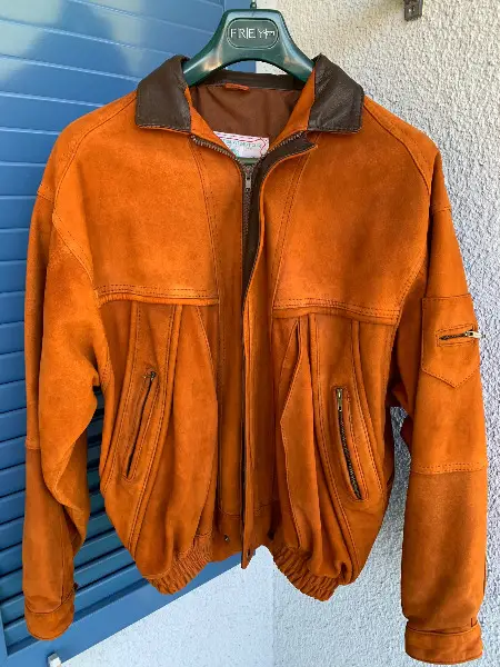 Wild-Lederjacke Grösse 54 Braun Sindbad Leather Topp Qualität