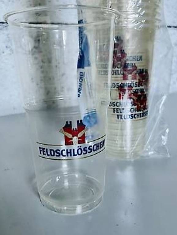 Feldschlösschen Plastik Becher Bier 0,5 Liter