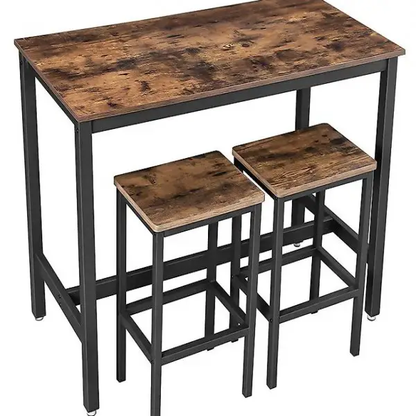  Stehtisch mit 2 Barhockern, Küchentresen mit Barstühlen