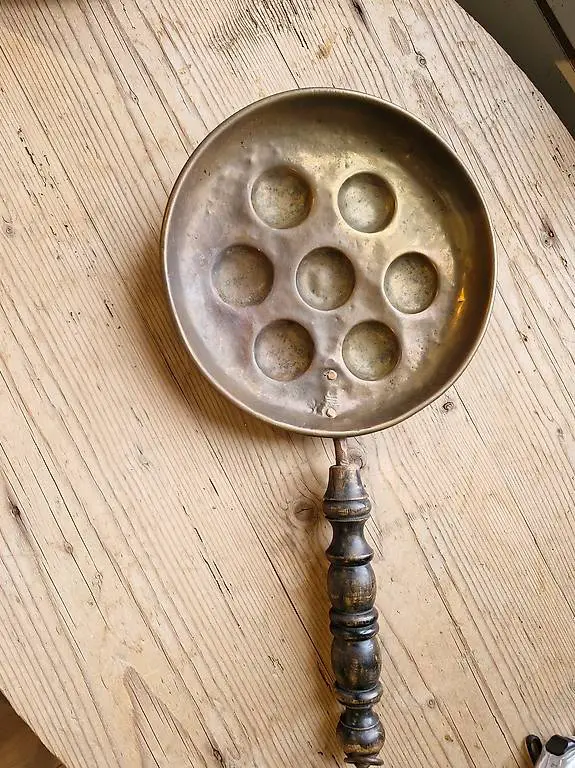 Pfanne Wanddeko Messing Deko Gold SF