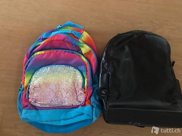 Rucksack bunt und schwarz