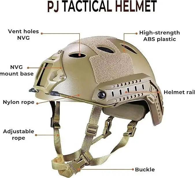 Taktischer Schutzhelm, 770g, Multicam, Verstellbar