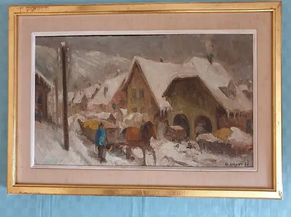  Ölgemälde Gelterkinden Werner Nänny Schweizer Maler