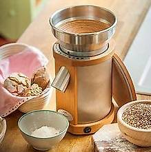 Getreidemühle Magic Edelstahl, Naturholz Top Design