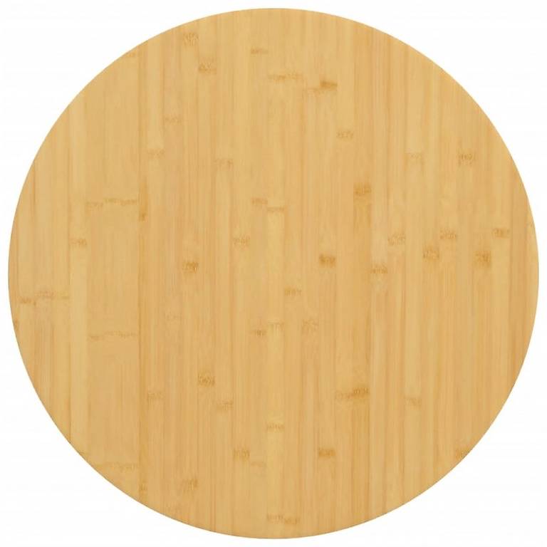 Tischplatte Ø80x4 cm Bambus