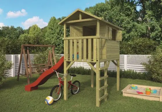 Kinderspielhaus Voldemort 16 mm 240cm x 120cm inkl. Dachpappe