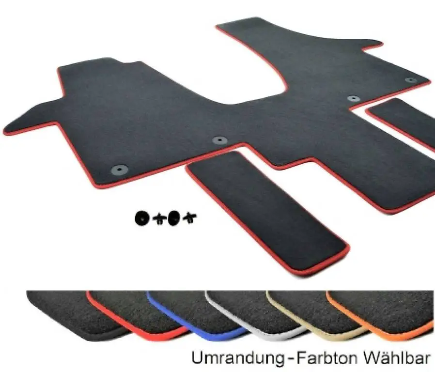 Velour Premium Fussmatten für VW T6 / T6.1 - 2 Sitzer vorne