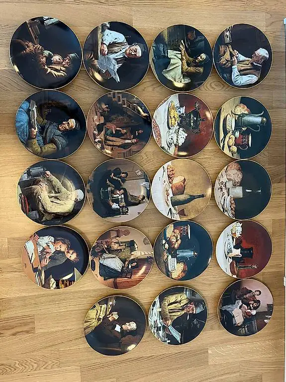 Wandteller Anker 19 Stück