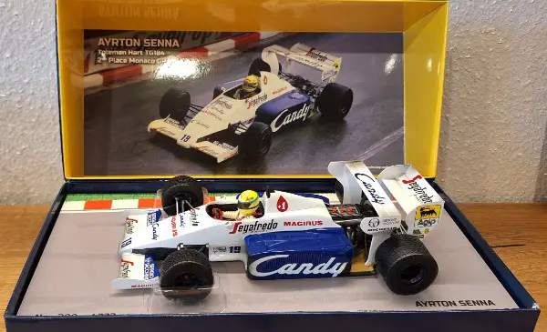 Toleman TG184 Hart Ayrton Senna F1 1984 Minichamps 1:18