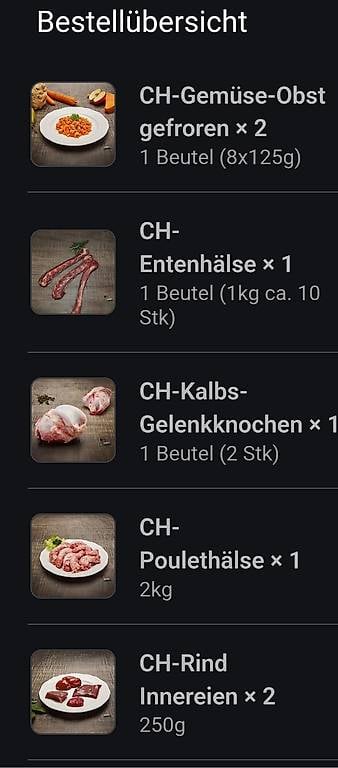 Barf-Futter tiefgekühlt