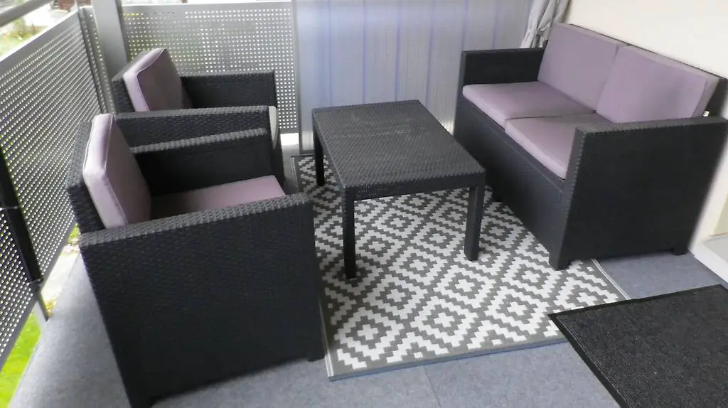 Balkon- oder Terrassen-Sitzgruppe Rattanoptik