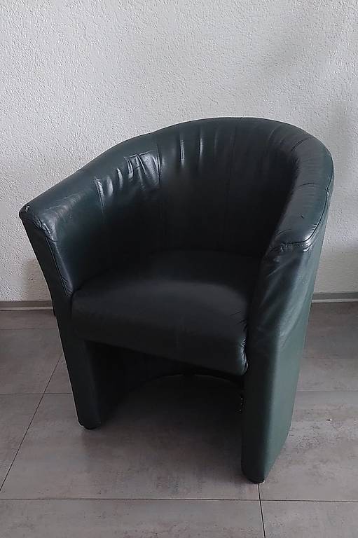 Ledersessel dunkelgrün