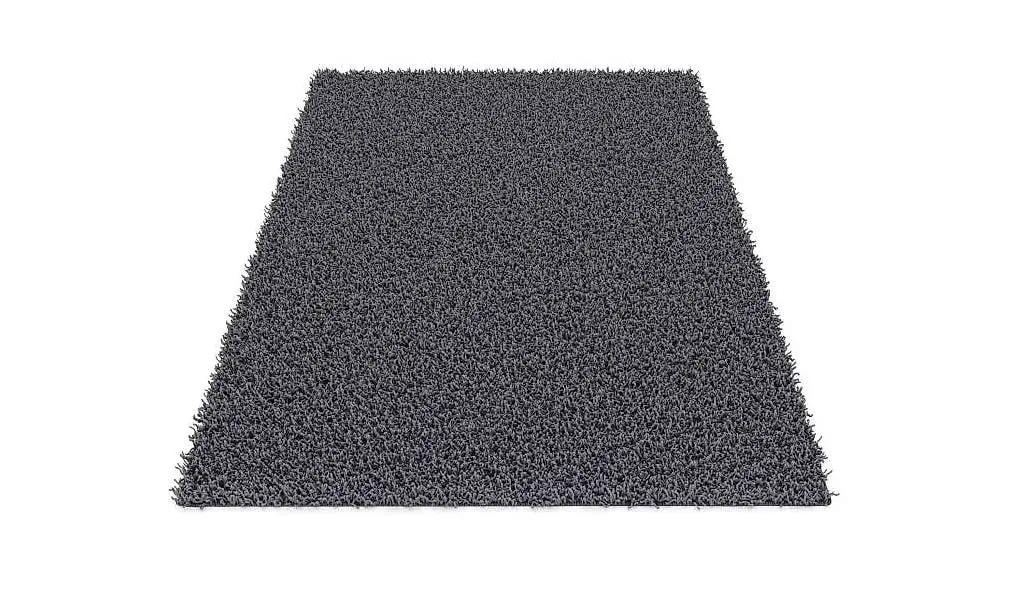 Hochflor Teppich 80 x 150 cm grau