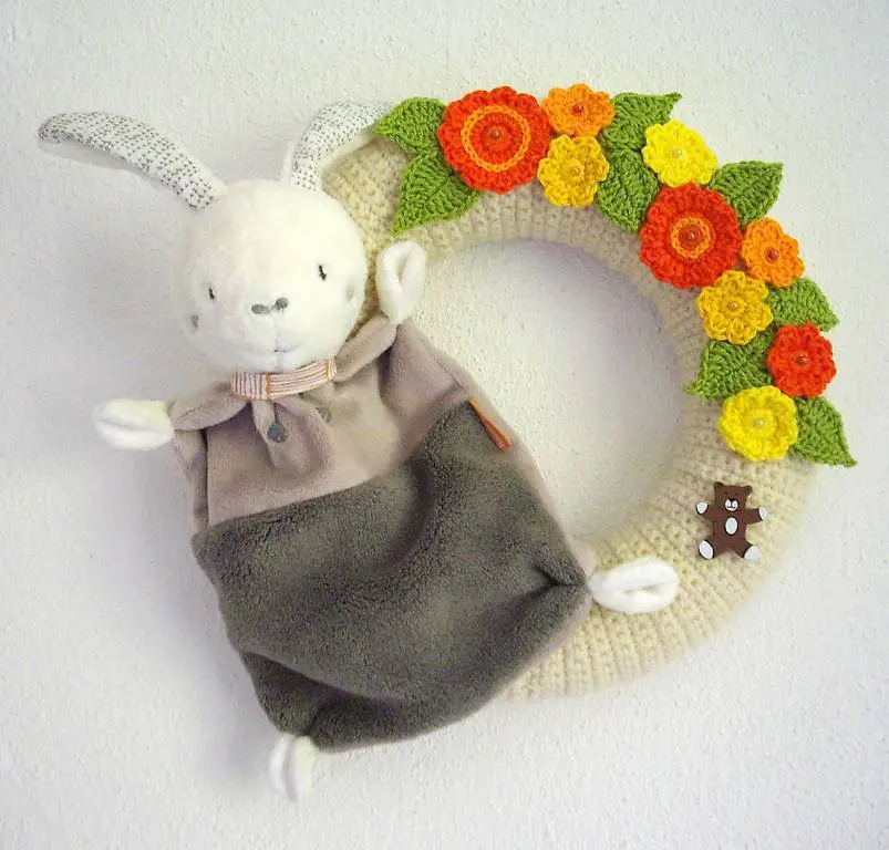 Türkranz "Schmusehase" - neu - Eigene Handarbeit